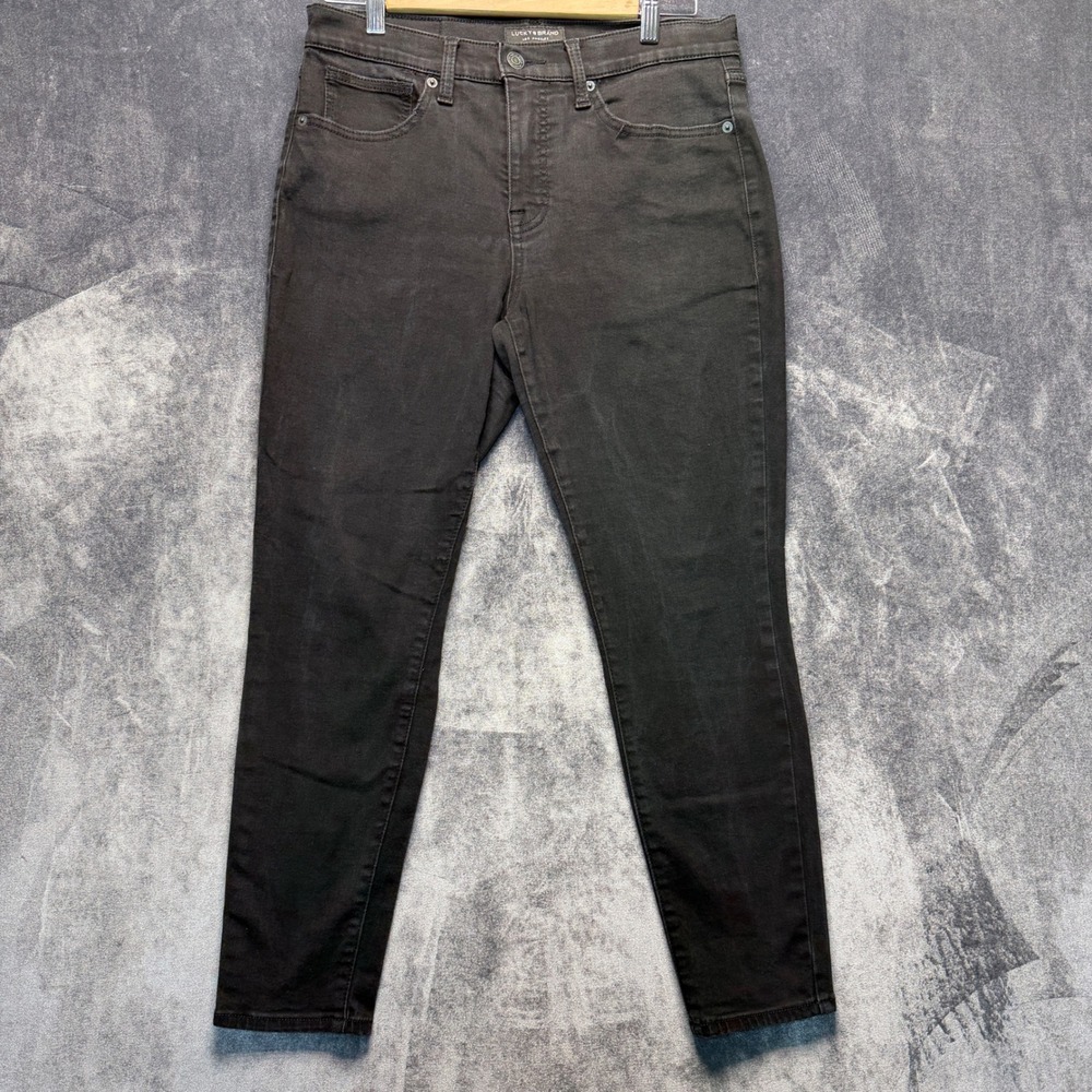 Lucky Brand Jeans Womens 10/30A Black Denim Ava Mid Rise Skinny Ankle Casual